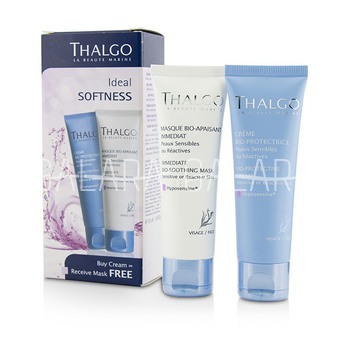 THALGO Ideal Softness Kit: Bio-Protective Cream 50ml + Immediate Bio-Soothing Mask 50ml